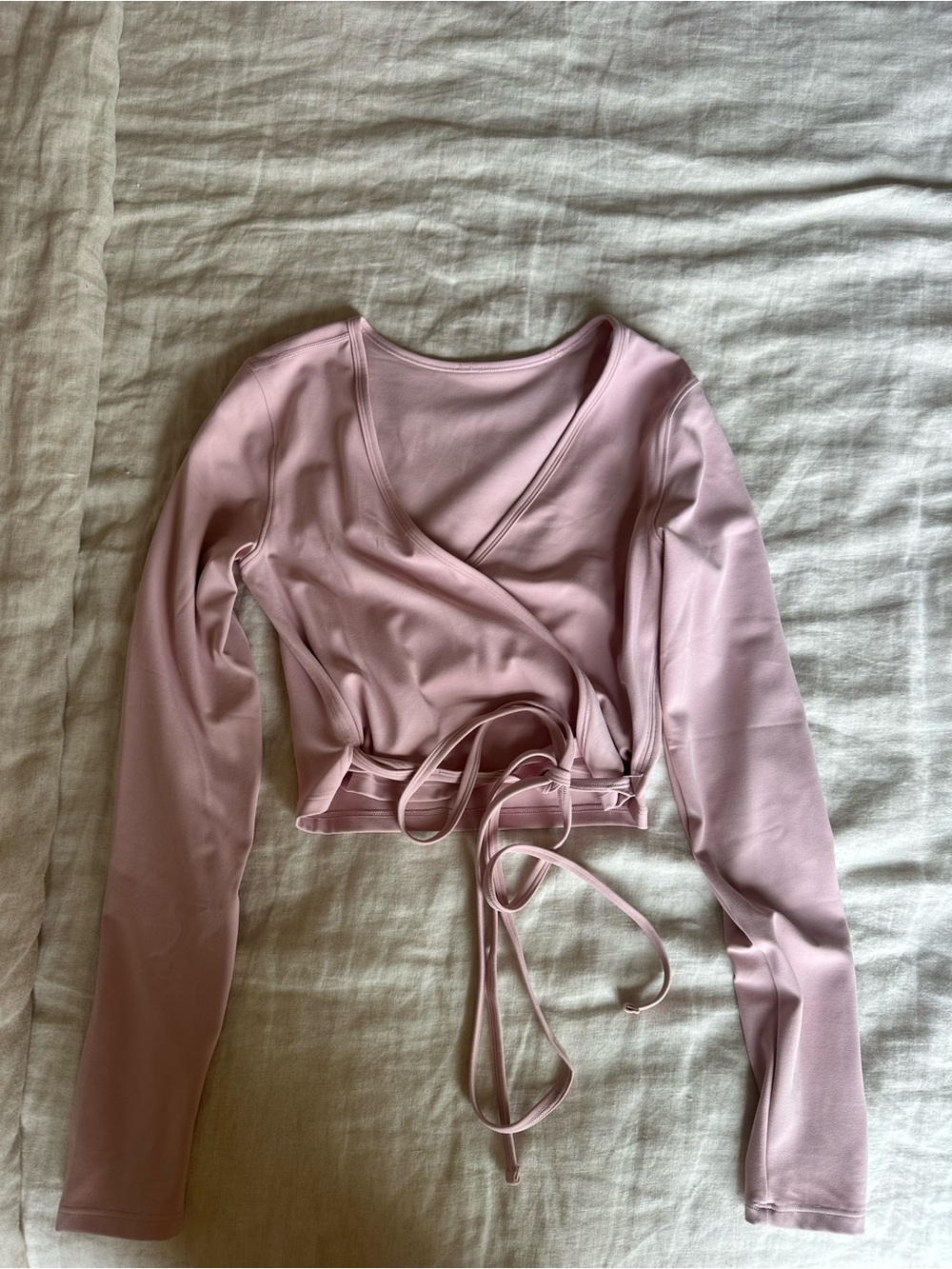 lululemon athletica Dusty Pink Wrap Tie Long-Sleeve Top